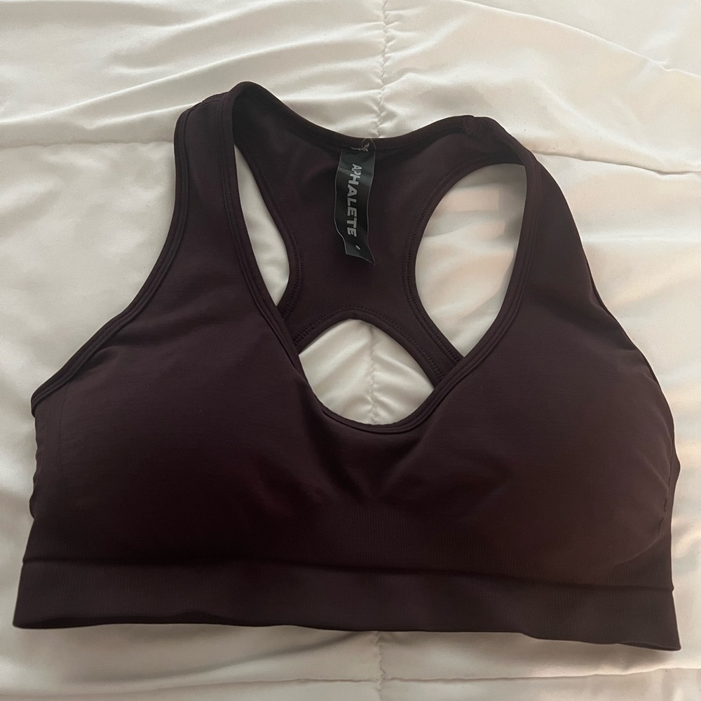 Alphalete Black Garnet Amplify Contour Sports Bra